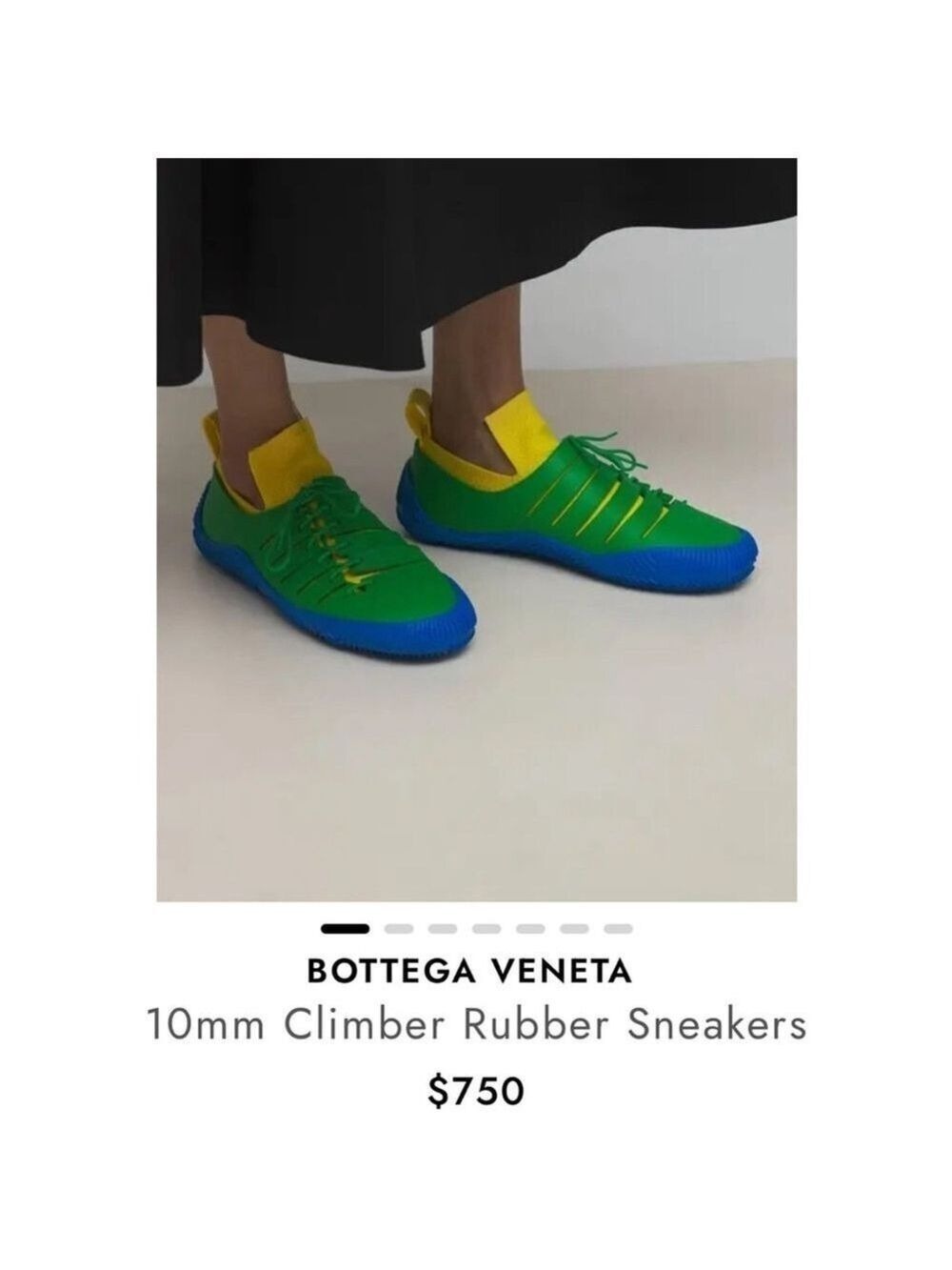NWOT BOTTEGA VENETA 10mm Climber Rubber Sneakers Size 7 / 37 - Picture 3 of 13